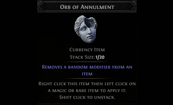 Orb of Annulment poe 2
